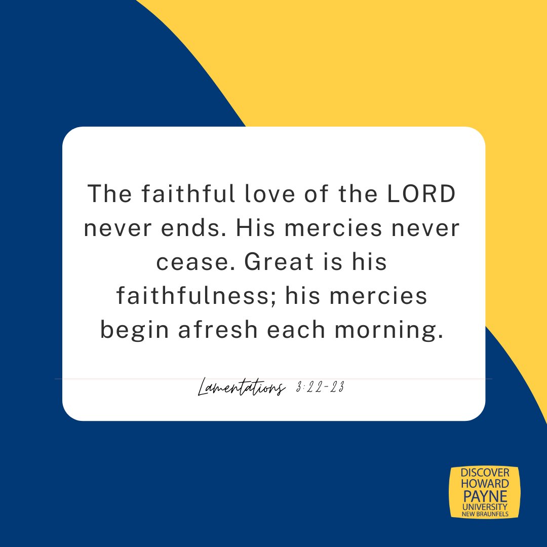 HPUNB's tweet photo. His mercies are new every morning! 
#hpunb #hputx #greatisthyfaithfulness #wednesdaywisdom https://t.co/zHzCzNLtzr