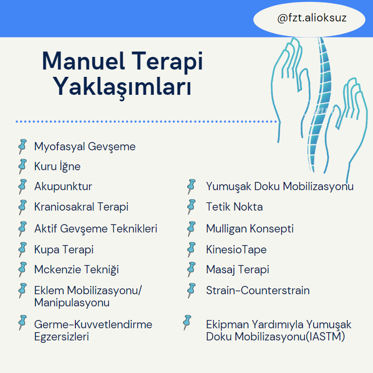 fztalioksuz's tweet photo. Fizik tedavi alanında kullanılan güncel manuel terapi yaklaşımları.
#manuelterapi #manueltherapy #iastmtools #craniosacraltherapy #acupuncture #triggerpoint #dryneedlingtherapy #myofascialrelease #akupunktur #kuruiğne #Mackenzie #fiziktedaviverehabilitasyon #fizyoterapist https://t.co/2rRHnAZVVn