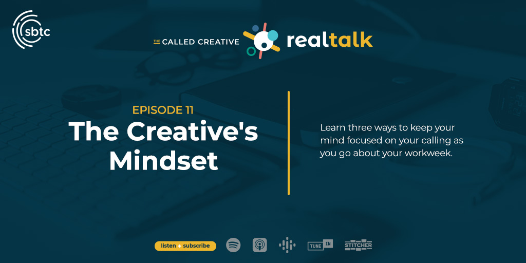 kobydickenson's tweet photo. NEW PODCAST: The creative's mindset is crucial. Learn three ways to keep your mind focused on your calling as you go about your workweek.

LISTEN: https://t.co/Nz5fIQ25Mx https://t.co/IUvXfh5H2Y