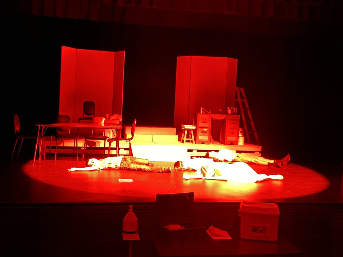 DMPfannstiel's tweet photo. Scenes from day 2 of the @HumbleISD_WLMS @WLMSPerforming Theater One Act Play Competition of student-led works. Today’s production brought me to tears. Seriously. Bravo, students - you made judging very difficult. #WLMSImpact @HumbleISD_Arts https://t.co/Y4oKLYCPHo