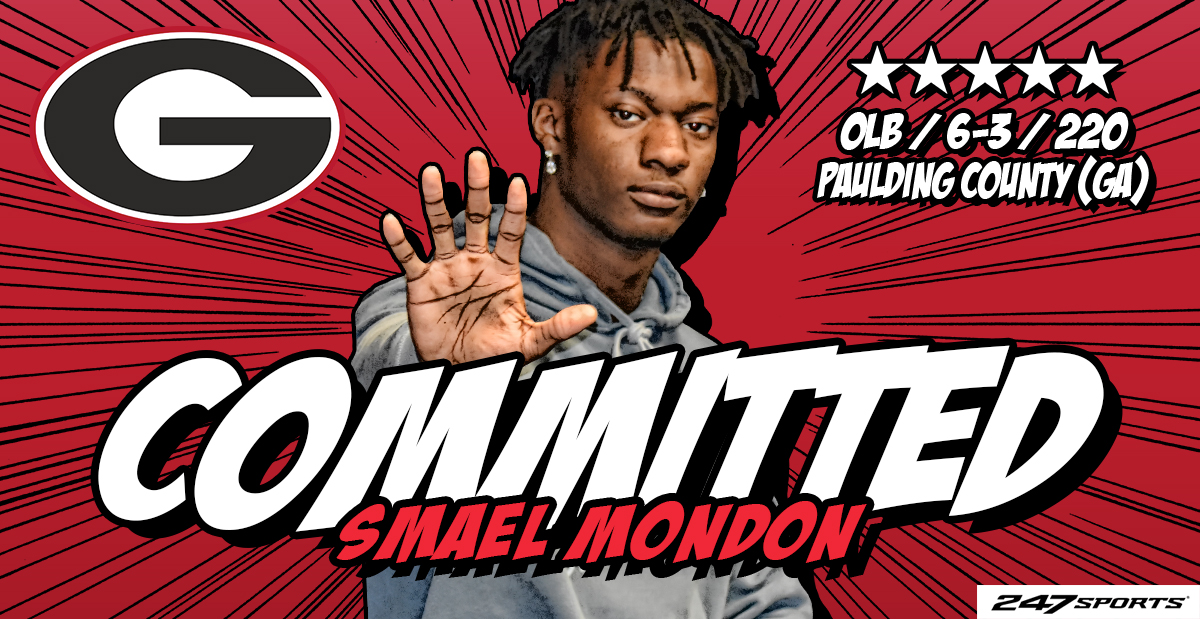 BREAKING: 5-star Smael Mondon commits to #UGA. 

#Dawgs beat out Auburn, Tennessee, 34 others for the athletic 6-3, 220 linebacker from Dallas, Ga. bit.ly/35J5uZg