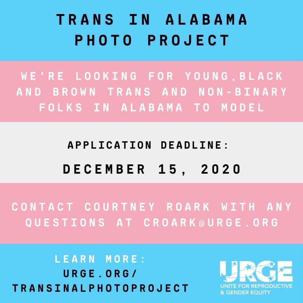 We are seeking trans folks throughout the state to participate in our project as models to be photographed feeling like their best, fullest, most beautiful selves.