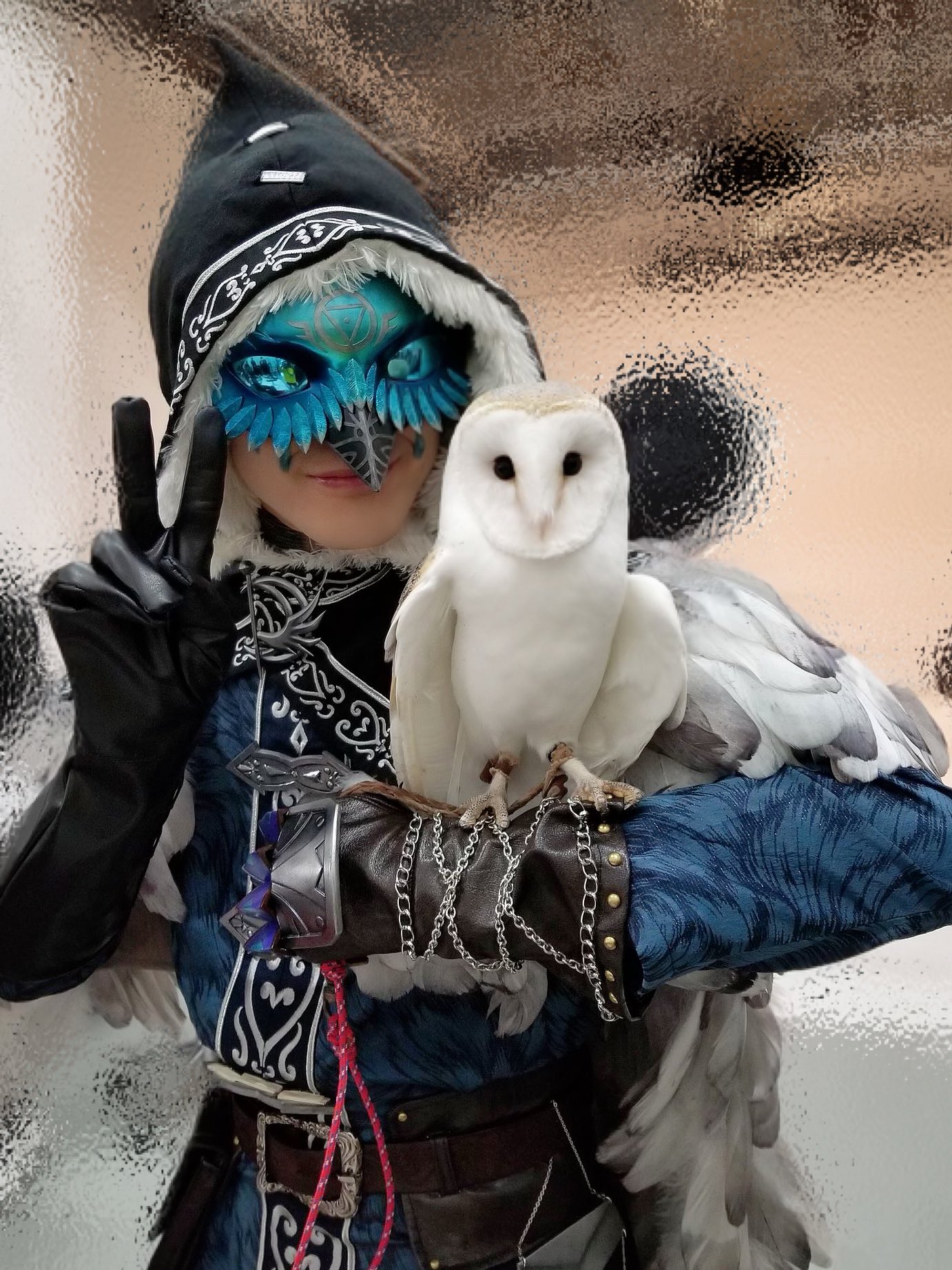 第五人格 夜行フクロウ コスプレ ウィッグ付き IdentityV 第五人格 占い師(イライ・クラーク) 夜行フクロウ