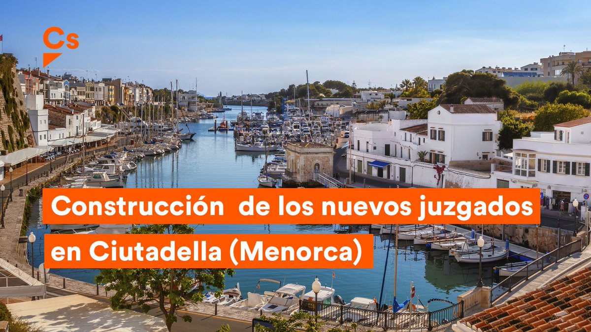 CsBaleares's tweet photo. 👨‍⚖️ Queremos que el Estado ponga en marcha los nuevos juzgados en Ciutadella (Menorca)

👉 @CsCongreso ha registrado una enmienda a los Presupuestos Generales del Estado 2021 para que se financie su puesta en marcha.

🍊✅ ¡Hacemos #PolíticaÚtil! https://t.co/0y2sDlpaSW