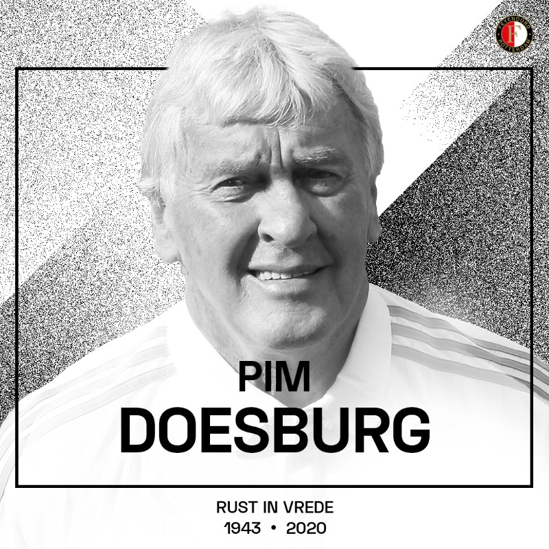 Feyenoord's tweet photo. Met droefenis hebben we kennisgenomen van het overlijden van Pim Doesburg (77).

We wensen alle nabestaanden veel sterkte toe met het verwerken van dit grote verlies.
