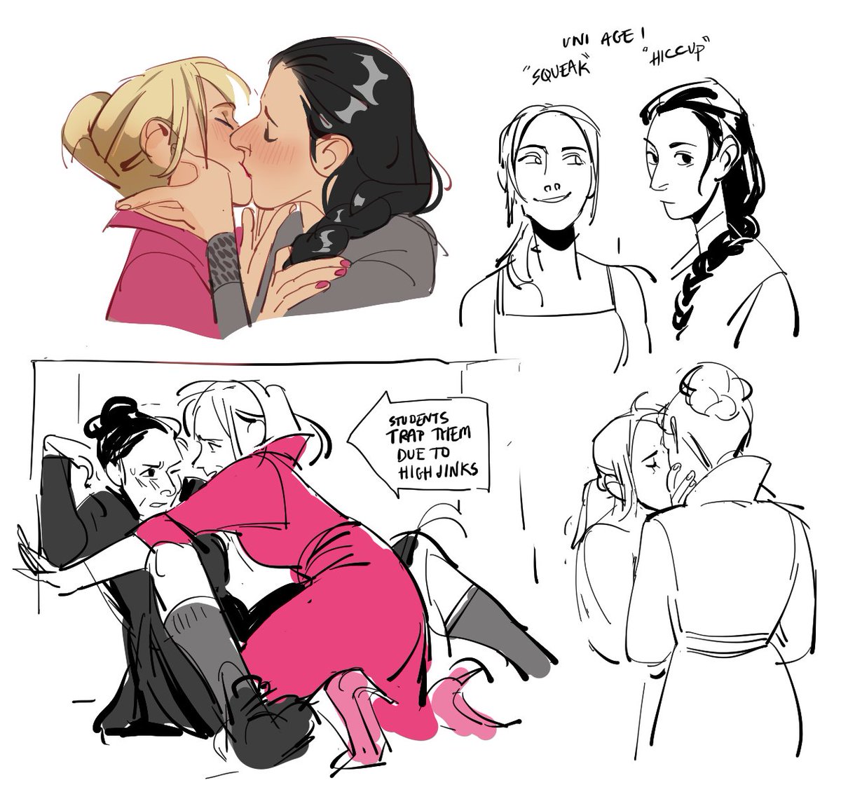 hicsqueak commission for <a href="/foxx__queen/">lesbian tortoise</a> !!! i got indoctrinated on stream yesterday and ended up reading fic so i spend my morning doing the 2nd image 2 cope 😂
