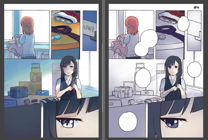It's always really fun comparing the lighting draft to the coloured comic because boy - does the draft look ugly LMAO we leaving that behind 
