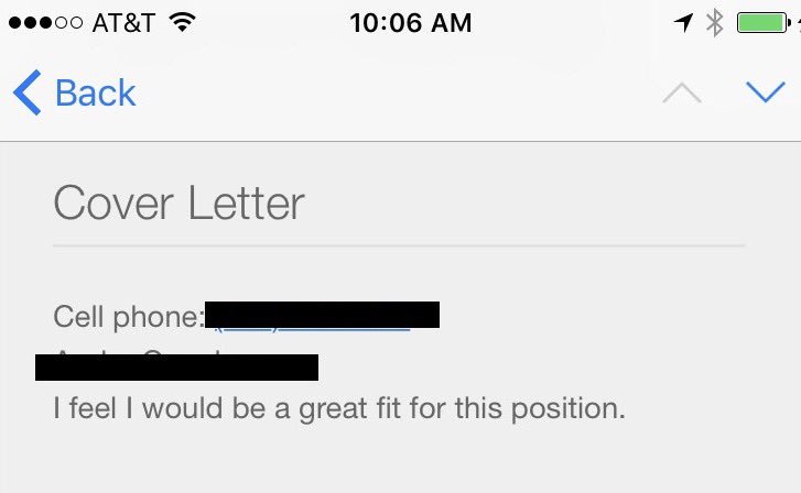 Cover letters are just as important as resumes. A resume is there to provide facts. What you’ve done. What you’ve accomplished. A cover letter is your opportunity to add color. To tell a story. Tell me what you’re passionate about. Give examples./14