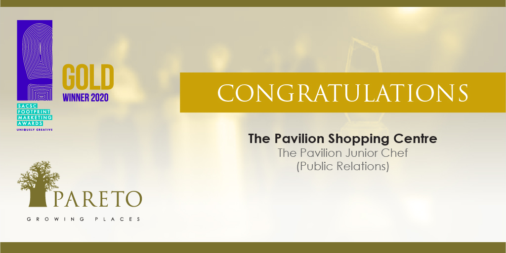 ParetoLtd's tweet photo. Congratulations to one of our centres The Pavilion Shopping Centre for winning the Gold Award for The Pavilion Junior Chef campaign at the SACSC Footprint Marketing Awards.
#paretolimited
#growingplaces
#thepavilionshoppingcentre
#sacscawards https://t.co/eCbEJ9I6Fg