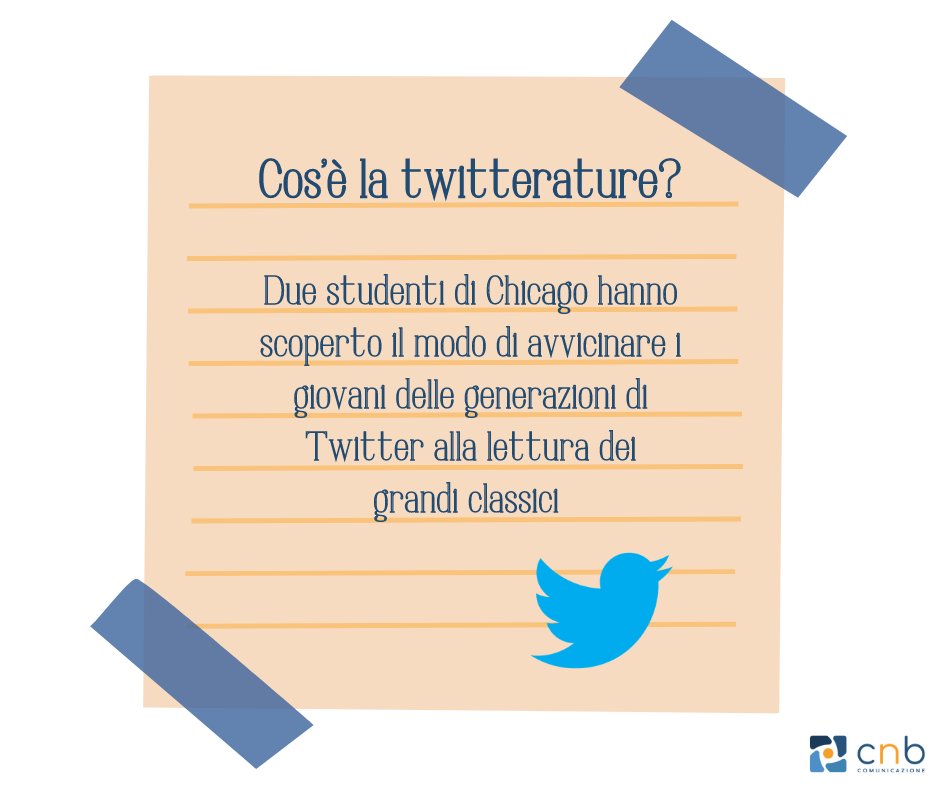 CNBtweetta's tweet photo. Cosa succede quando due studenti americani al primo anno di università cercano un modo per poter fruire della bellezza dei più grandi classici della letteratura mondiale senza passare ore e ore sui libri? 📚

Nasce il concetto di 𝑻𝒘𝒊𝒕𝒕𝒆𝒓𝒂𝒕𝒖𝒓𝒆 https://t.co/T9IzeTuSF4 https://t.co/c12DYAfZ1i