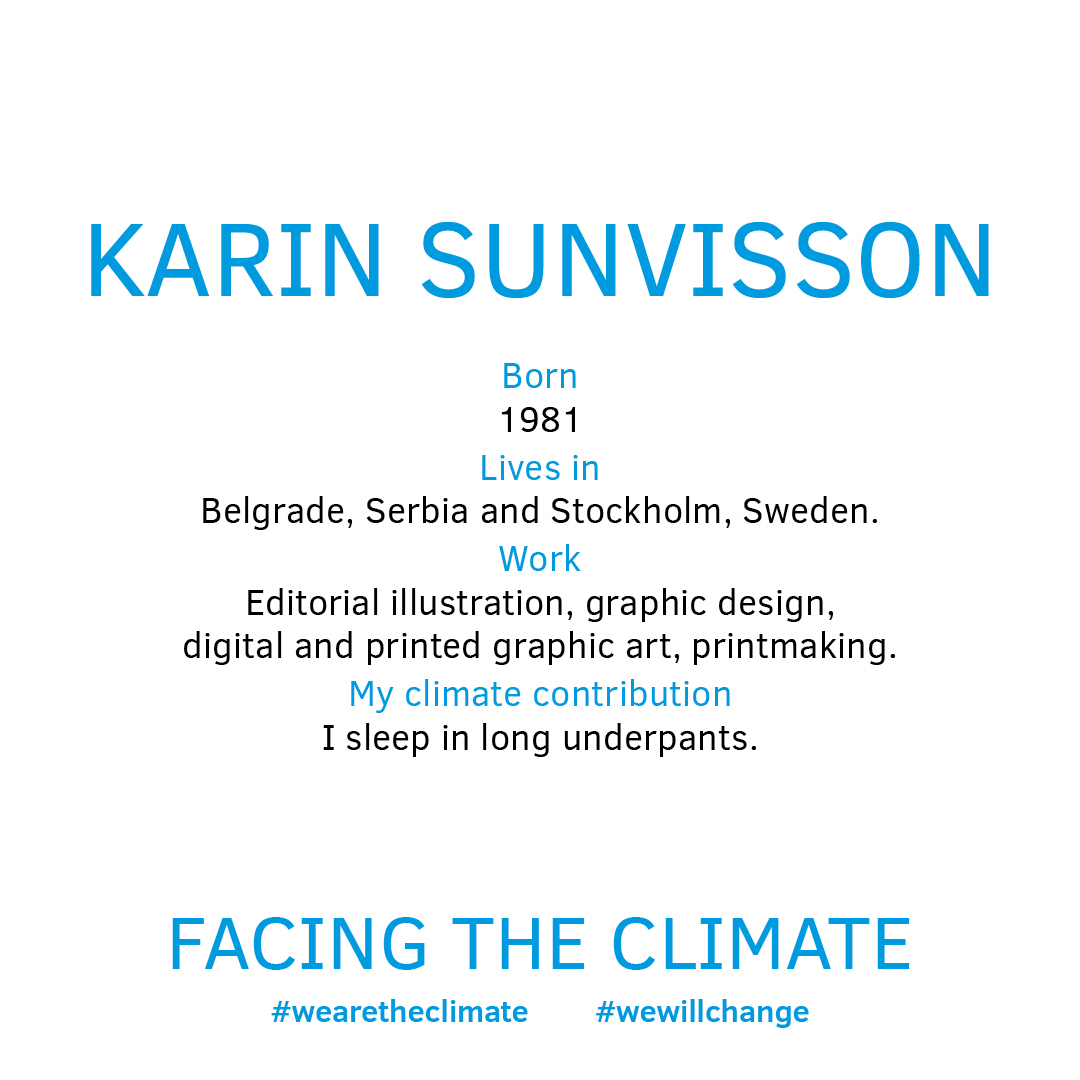 EUDelegationTur's tweet photo. Karin Sunvisson is another cartoonist featured in the #FacingTheClimate exhibition launched by the Swedish Embassy to offer up a new point of view on climate change.
To browse all works ▶️https://t.co/9hkgGAlbRr
#WeAreTheClimate #WeWillChange
@SwedenAnkara @SwedenIstanbul https://t.co/siiNLJUTqK