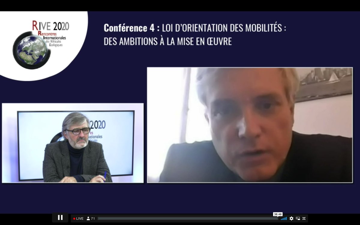 RIVEevent's tweet photo. #RIVE2020 Laurent Michel Directeur général de l'énergie climat "nous travaillons également naturellement sur la décarbonation du parc roulant avec des primes prévues pour les poids lourds en lien avec les objectifs européens #MobiliteDurable #transitionenergetique #transports https://t.co/z4X9LPjcXu