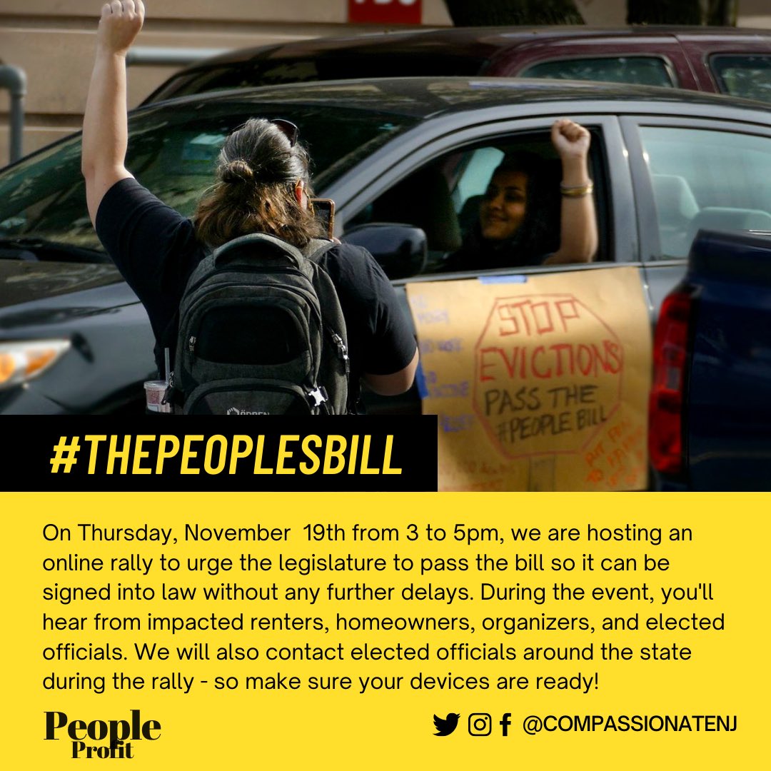 CompassionateNj's tweet photo. #CompassionateNJ #ThePeoplesBill #ProfitOverPeople https://t.co/v7EOHyD2z1