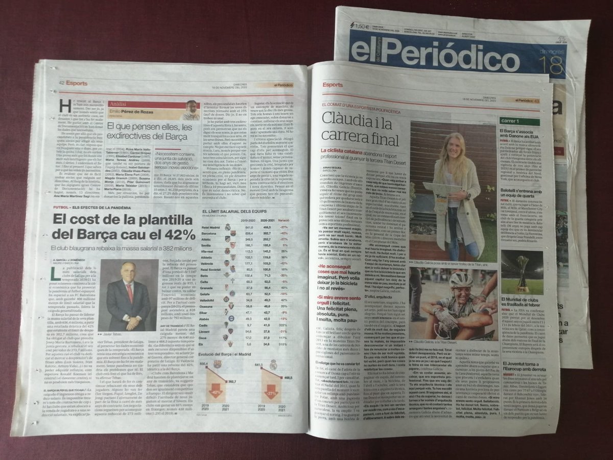 "Si miro enrere sento orgull. Satisfacció. I sento, sobretot, felicitat. Molta felicitat. Una felicitat plena, absoluta, pura. I molta, molta, pau". La preciosa història de la polifacètica esportista de Torelló Clàudia Galicia (<a href="/clgalicia/">Clàudia Galicia</a>), a <a href="/EP_deportes/">ElPeriódico Deportes</a>:
elperiodico.com/es/deportes/20…