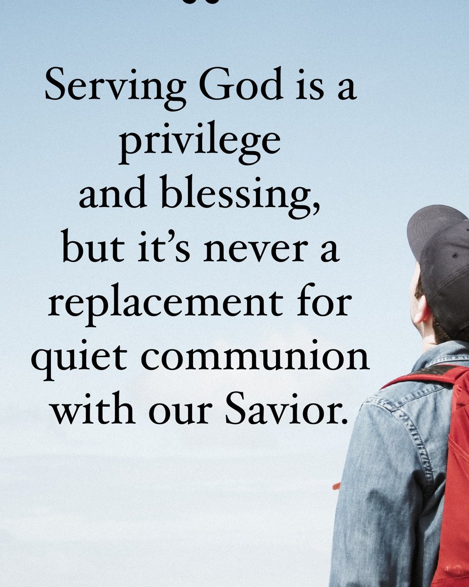 CharacterHealth's tweet image. Don’t let “doing” for God replace “being” with God! #Christian #loveGod #serveothers #Commitment