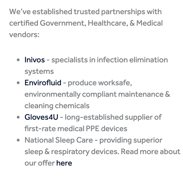 Garth also runs a company called Gloves4U Ltd, which is a supplier to Unispace, the Brethren-linked company that won £680 million in PPE contracts - along with… Inivos (see above). https://www.unispacehealth.com/ 
