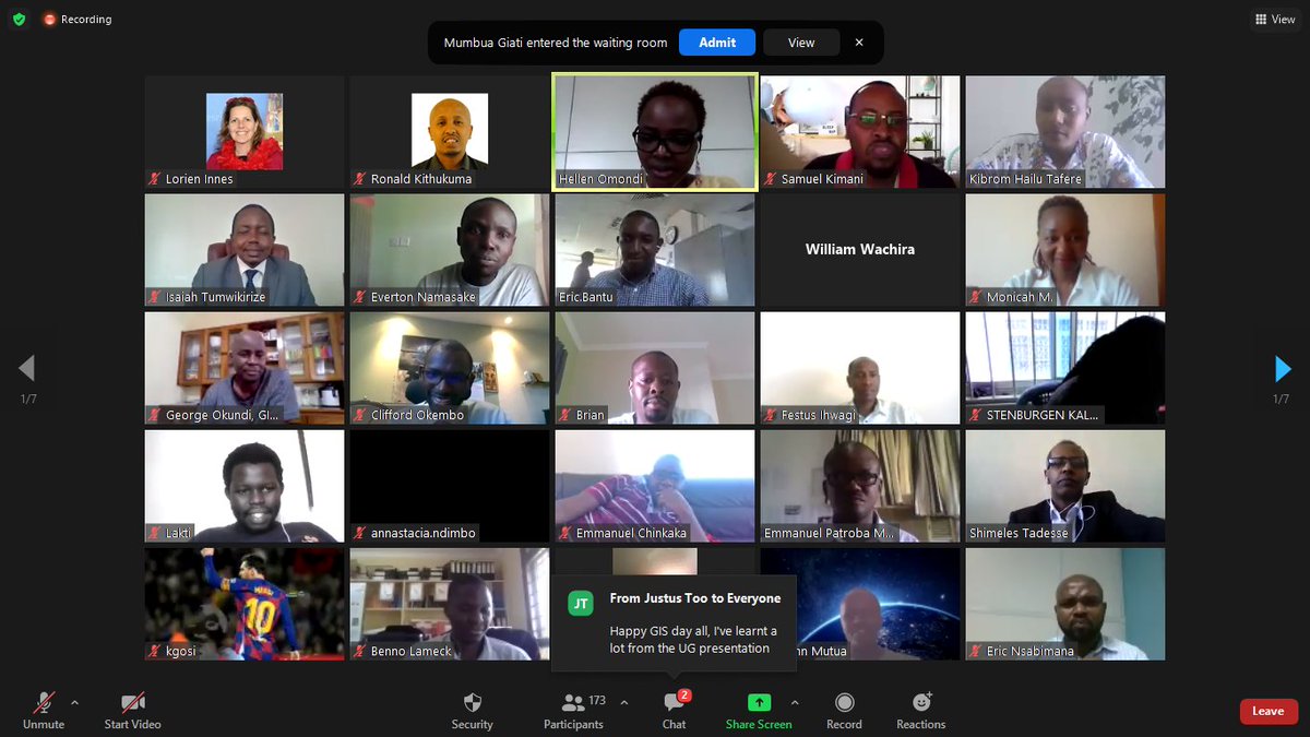 EsriEA's tweet photo. We are grateful to the 200+ participants and presenters from across the globe who joined us today to celebrate #GISDay. Your experiences and demonstrations on how #GIS is making a difference in your organizations and society were truly remarkable 👏🏿👏🏿
 #GISDayEA https://t.co/3BXZYyJn8a