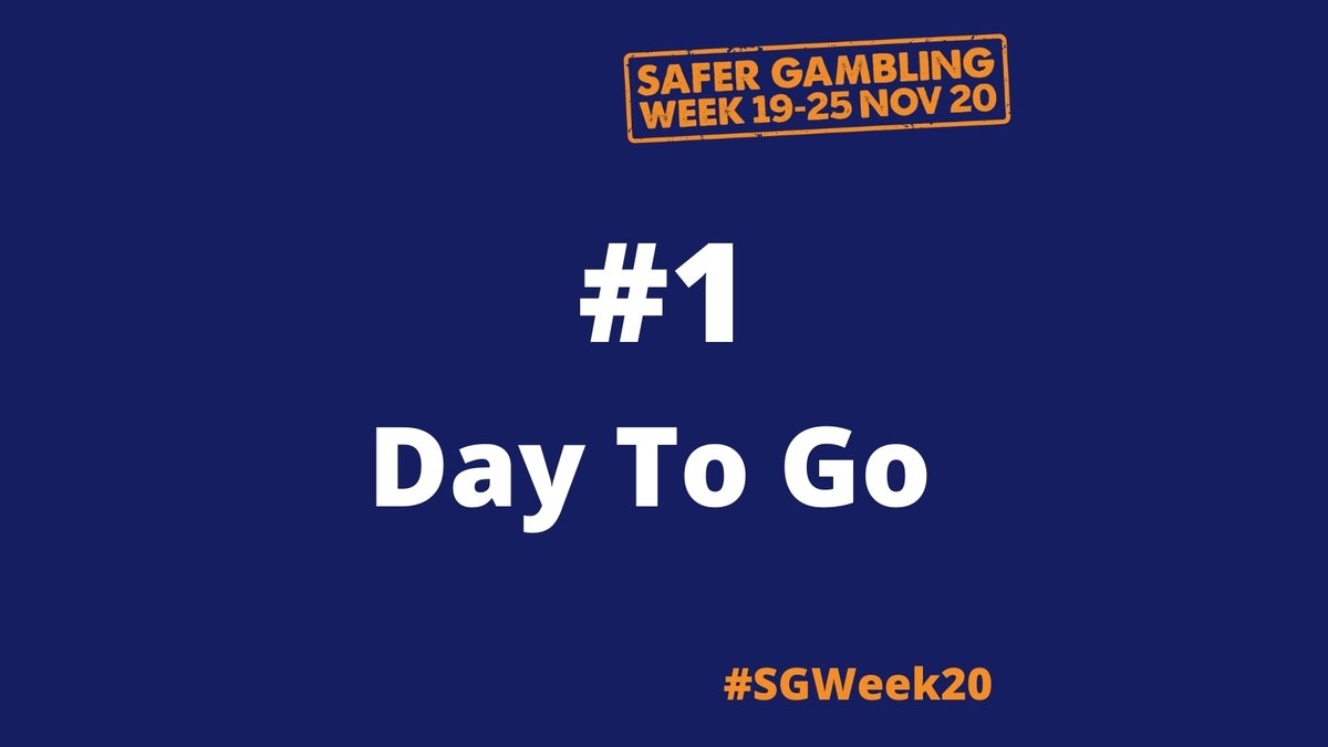 Only #1 Day to go: Safer Gambling Week 2020
.
Join the conversation...
To find out more visit: safergamblinguk.org
.
#sgweek20 #safergamblingweek20 #safergamblingweek #SaferGambling #sgweek