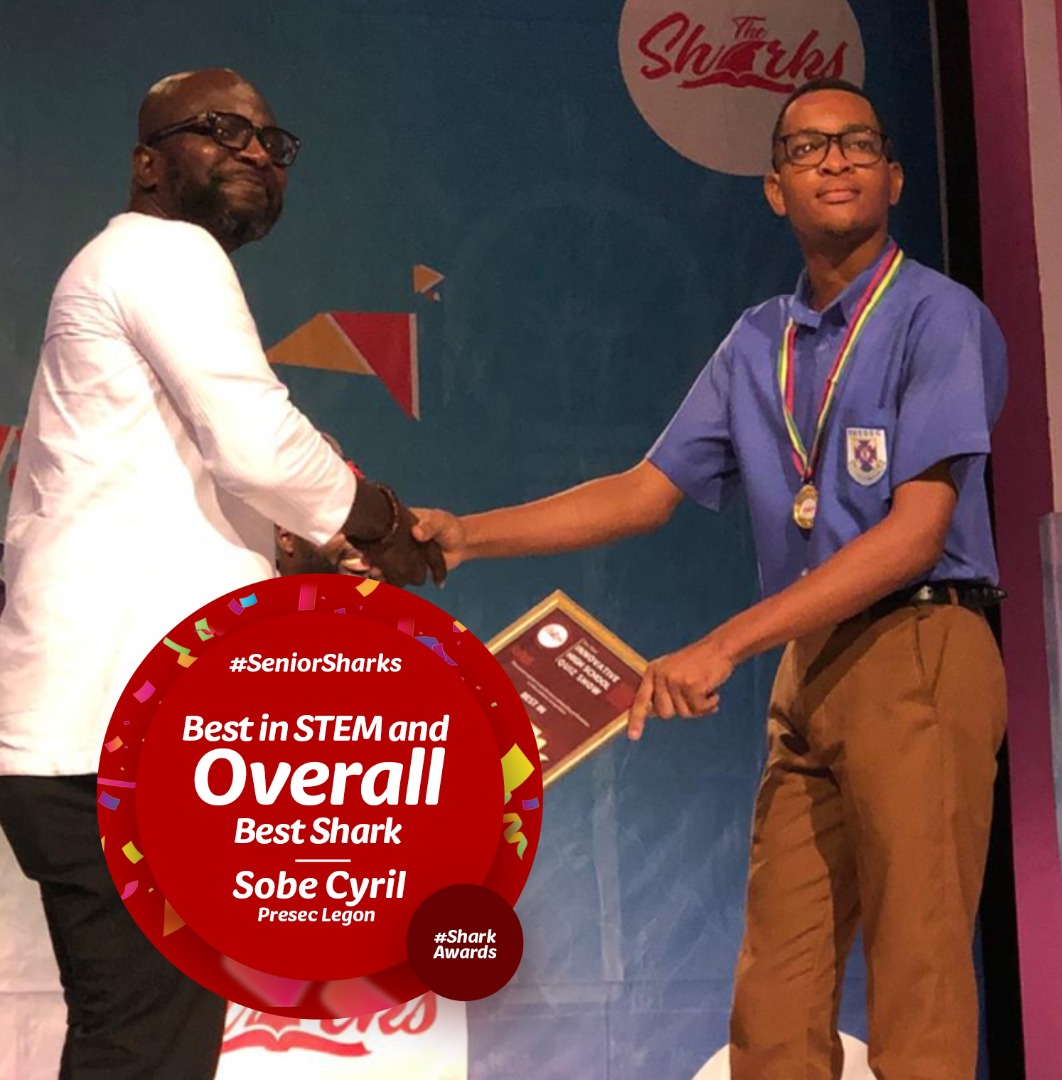 thesharksquiz's tweet photo. What a feat by #TheSharksQuiz season 3 overall Best Shark, Sobe Cyril in the #WASSCE2020!
CONGRATULATIONS!!!
To #TheSharks
To #PRESEC
To #8As https://t.co/1bpvRitFoj