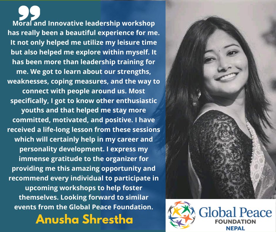 GlobalPeace's tweet photo. #Nepal
"We got to learn about our strengths...
#GPF #Community #CommunityDriven #CommunityBond #Volunteering #LocalGathering #Education #SportPrograms #Dedication #Strength #Unity #Teamwork #Leadership #International #PeaceBuilding #SelfReflection #PublicSpeaking #SelfDevelopment https://t.co/4PNG3cdJN0