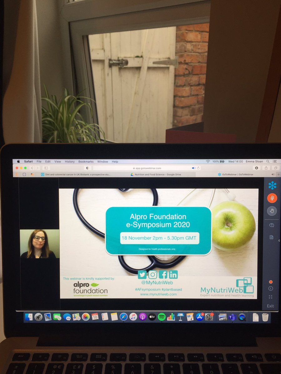 EmmaSloan_'s tweet photo. Looking forward to this afternoons webinar @MyNutriWeb @Alpro #AFsymposium #plantbased https://t.co/uwhTHxjPuG