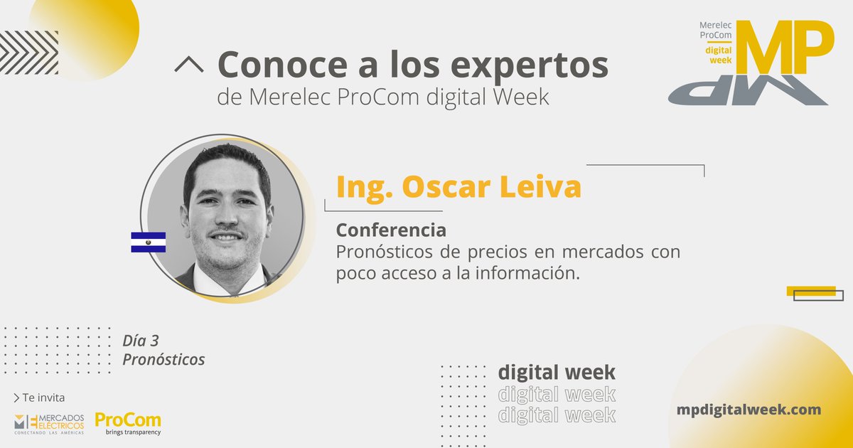 grupomerelec's tweet photo. Conoce a los expertos que discutirán temas de alto nivel en Merelec ProCom Digital Week #MPdW. Oscar Leiva es Ingeniero Electricista, MBA, Master in Big Data & Business Intelligence y Postgrado Internacional en Inteligencia de Negocios y Estrategia Corporativa. https://t.co/V7N0iZttVh