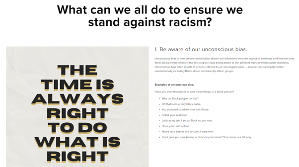 This is material used by a number of schools.(Note the v biased selection of books promoted to pupils - only the radical far-left take on "anti-racism" is promoted.)