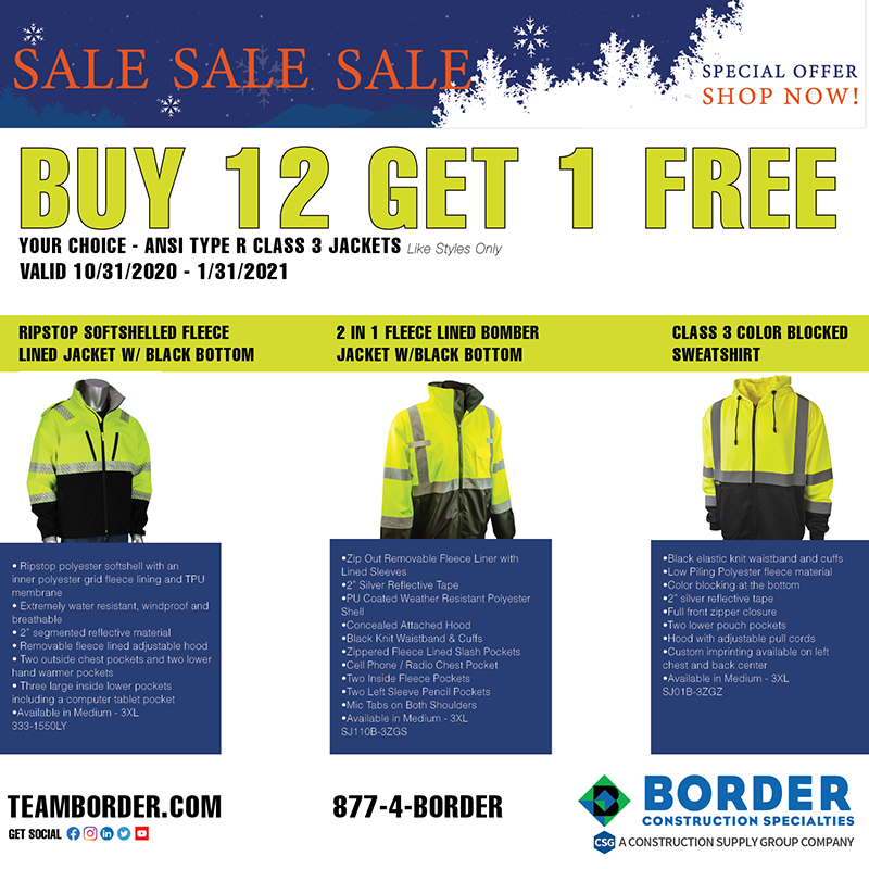 BorderConstruct's tweet photo. Get ready for Winter! Bakers Dozen On Winter Jackets.

#Border #BorderConstructionSpecialties #Safety #Jackets #Radians #Winter #OneCSG #TheCSGAdvantage https://t.co/tkqrlgHUtM