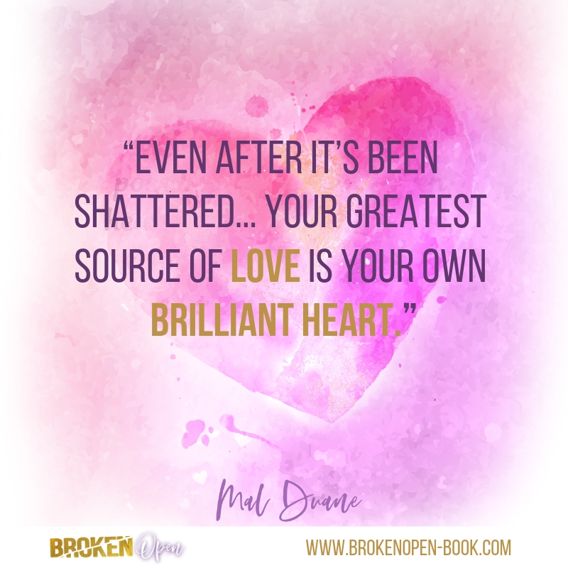 LindaJoy's tweet photo. “Even after it’s been shattered... your greatest source of love is your own brilliant heart.” @MalDuane #Broken_Open https://t.co/fjA0cqySOC https://t.co/g5HHC9Z0JQ
