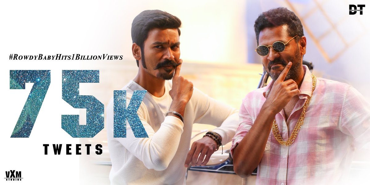 B_RAJA_'s tweet photo. 75k tweets!!

#RowdyBabyHits1BillionViews 
#JagameThandhiram 
@dhanushkraja https://t.co/fTEnvcnEwJ
