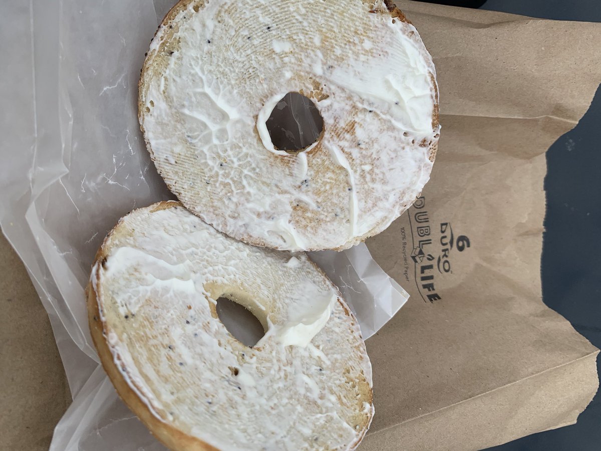 “Everything bagel with cream cheese”