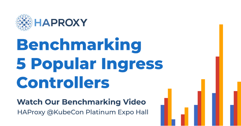 HAProxy's tweet photo. Benchmarking is a science in and of itself. At our @KubeCon_ booth in the Platinum Expo Hall you can find our demo video: Benchmarking 5 Popular Ingress Controllers. Check it out. #HAProxy #KeepCloudNativeConnected https://t.co/SOlyZ0Fv9f