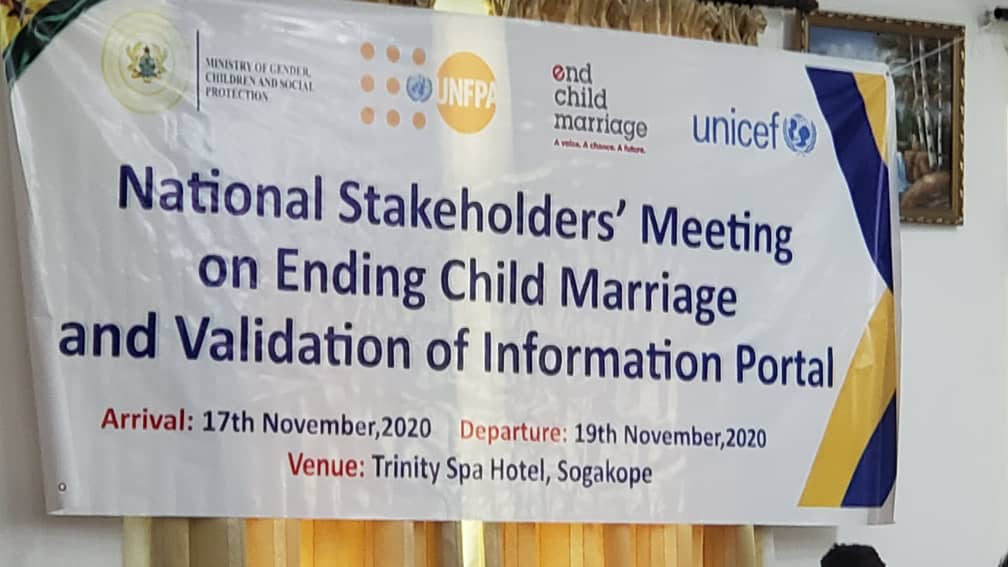 UNFPAGhana's tweet photo. #HappeningNow: National stakeholders' meeting on ending child marriage in Ghana. 

This meeting aims to track progress in the implementation of the strategic framework &amp; 2020-2021 operational plan.

#ForTheGoodOfGhana🇬🇭 https://t.co/cdpYY2H7Z4