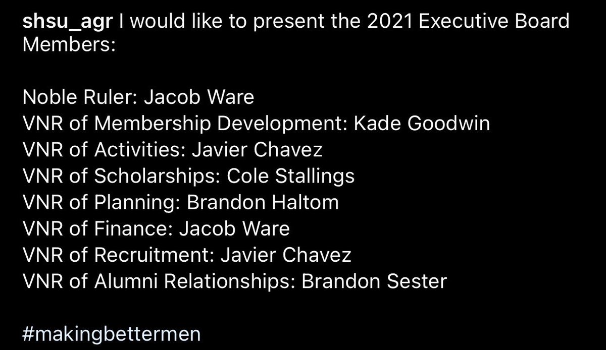 shsuagr's tweet image. #makingbettermen #rushtherho