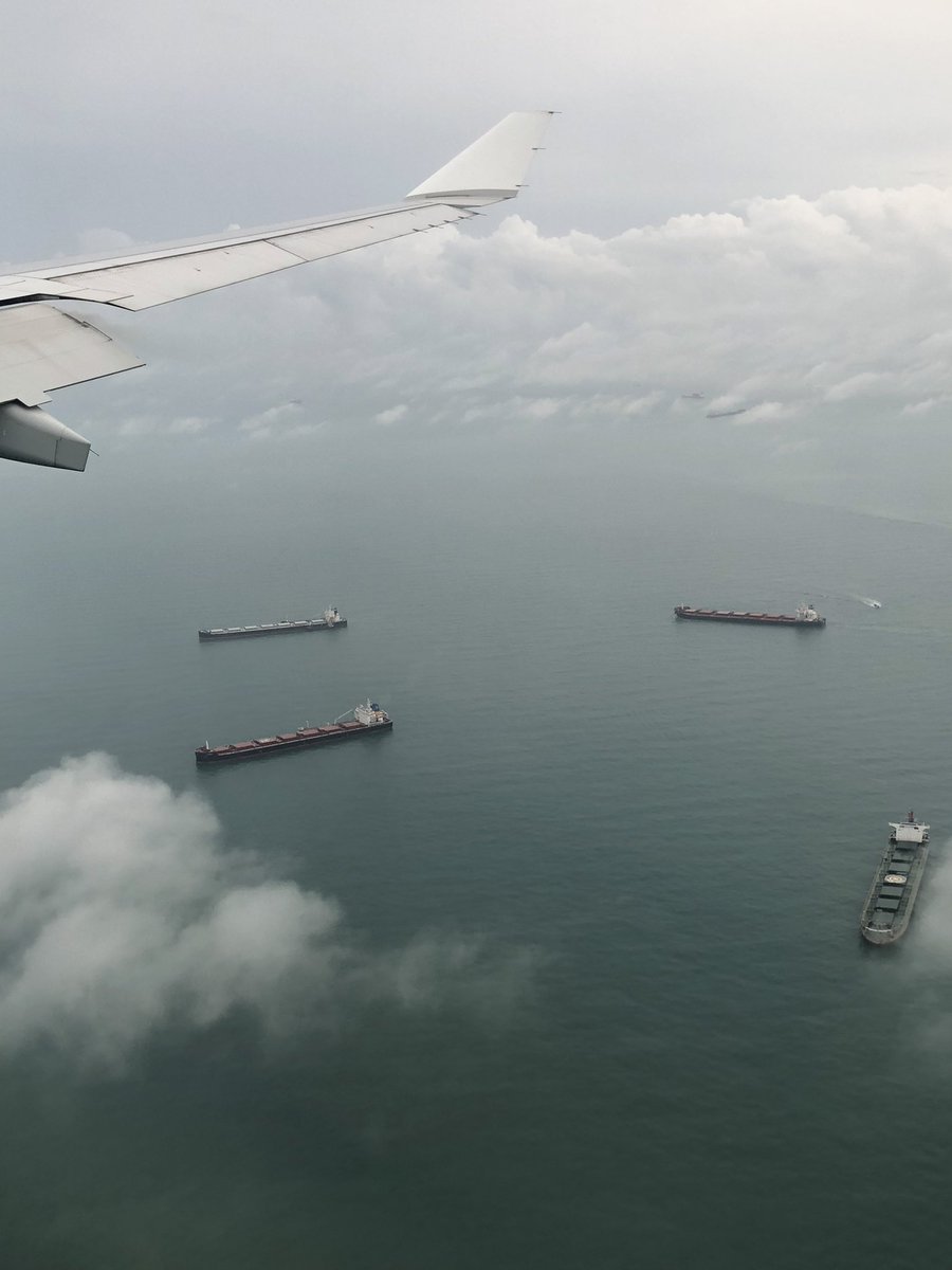 Few images one sees while landing or taking off. The first one is a classic and signals to the regular traveller that Singapore has arrived.  #Singapore  #Photography  #ThePhotoHour  #aerialphotography  #Apple  #Shotoniphone  @ThePhotoHour  @ChangiAirport (2)