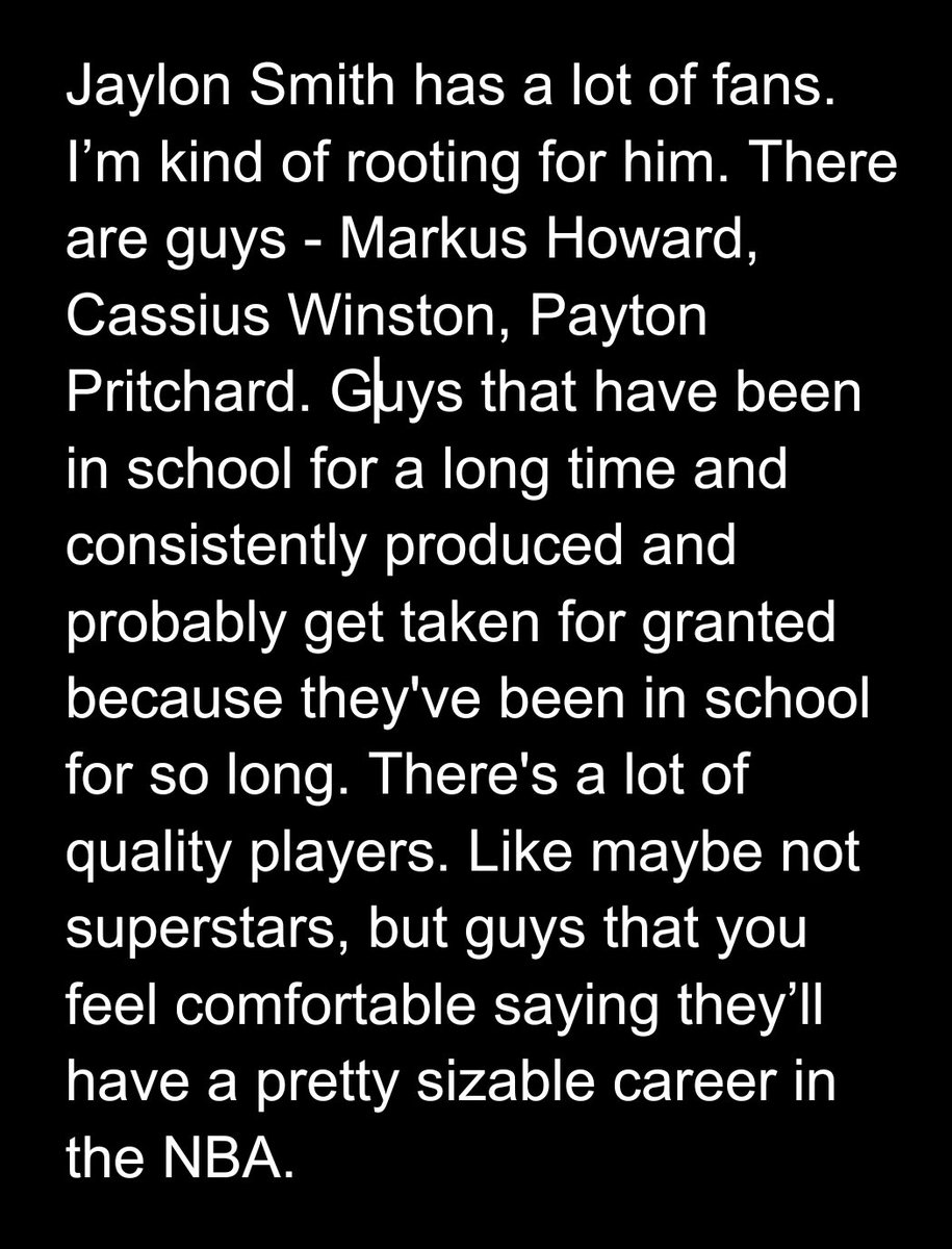 What about players folks like regardless of draft projection? In that context, Oregon G Payton Pritchard gets serious love. Two scouts here.