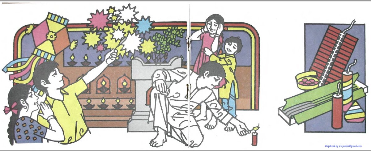 Deepavali-fireworks In scriptures (1/d)Hence, along with time the series दीप दान & showing Flambeau ritual turned as bursting crackers & decorate home with Diyas (1st inference).Now come to the 2nd part the arrival of Victorious Sriram to Ayodhya #TrueIndology Cntd...