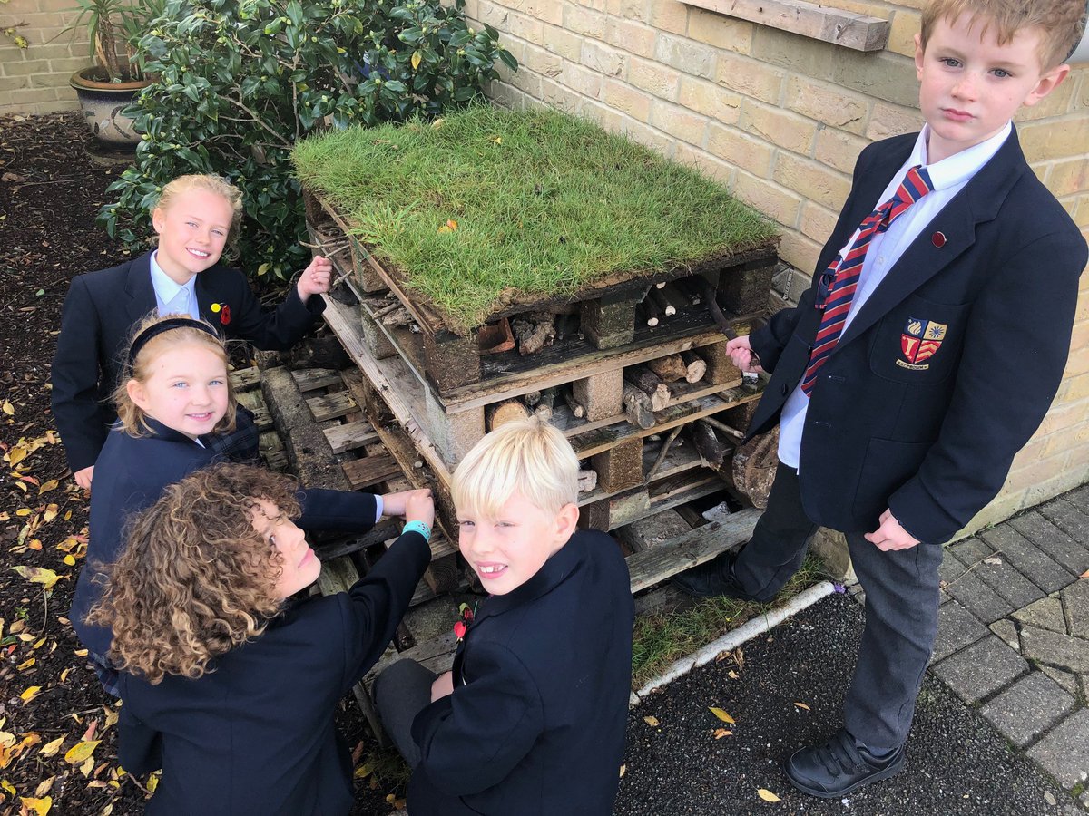 RydeSchool's tweet photo. Having fun with nature. Our Y3 and 4's had a great time building a bug hotel in their outdoor learning class.  They can't wait to see who checks in! #rydesjunior #rydeoutdoorlearning #rydeschoolstories https://t.co/r9e7Ew974g