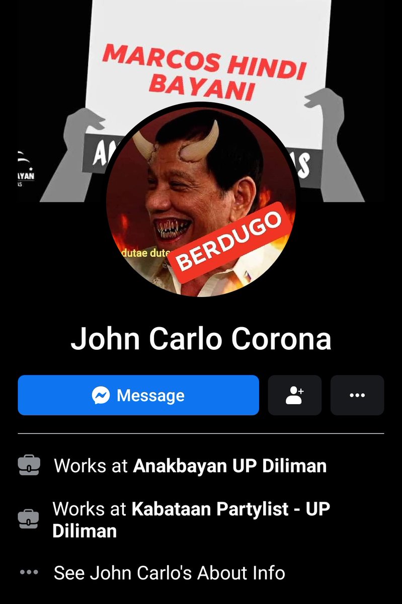 sren_head's tweet photo. @sns_undrtle Bukod kay AJ Aducal, isa na namang kupal na nangangalang "John Carlo Corona" ay nilalait at nilalapastangan ang litrato ni pangulong duterte at ginagawang katuwaan, pati si god, di nakaligtas sa kalokohan niya sa fb.. https://t.co/mQzOhJRA7K