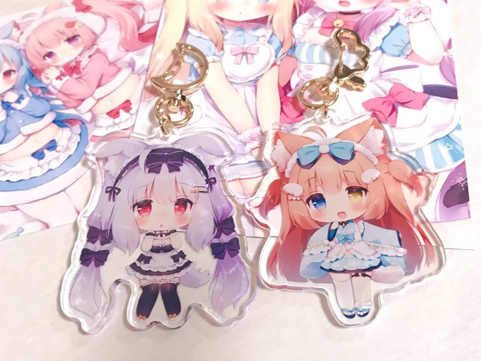 コミティアで出すアクキーが届いた!
それぞれのイメージに合ったナスカンかわいい…!

それから、ばーちゃるうさぎ天使娘の苺鈴めうちゃんアクスタも届いた…!
おおきい…!こまこちゃんママと並べても尊くてとっても良きです😇🙏 