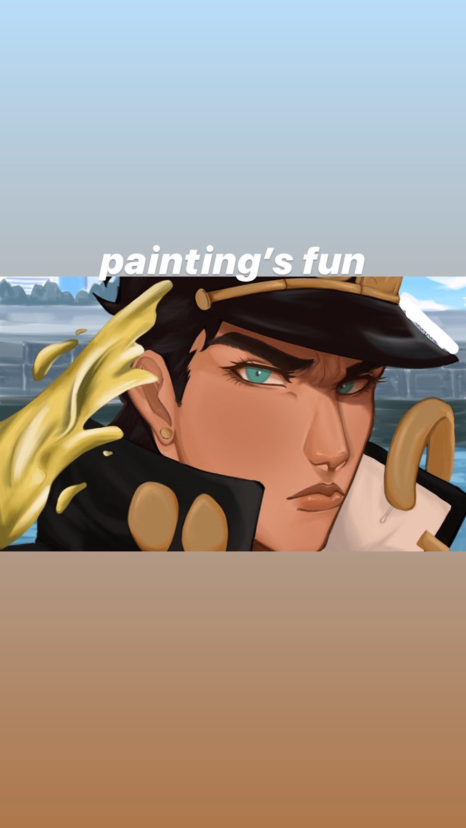 i was super into jjba back then, but you can see how bad i was painting here. nothing like what i’d make right now. the jotaro one (the one with the guy in the hat + trench coat) was my first ever post to get 1k+ likes. and i was absolutely ecstatic.