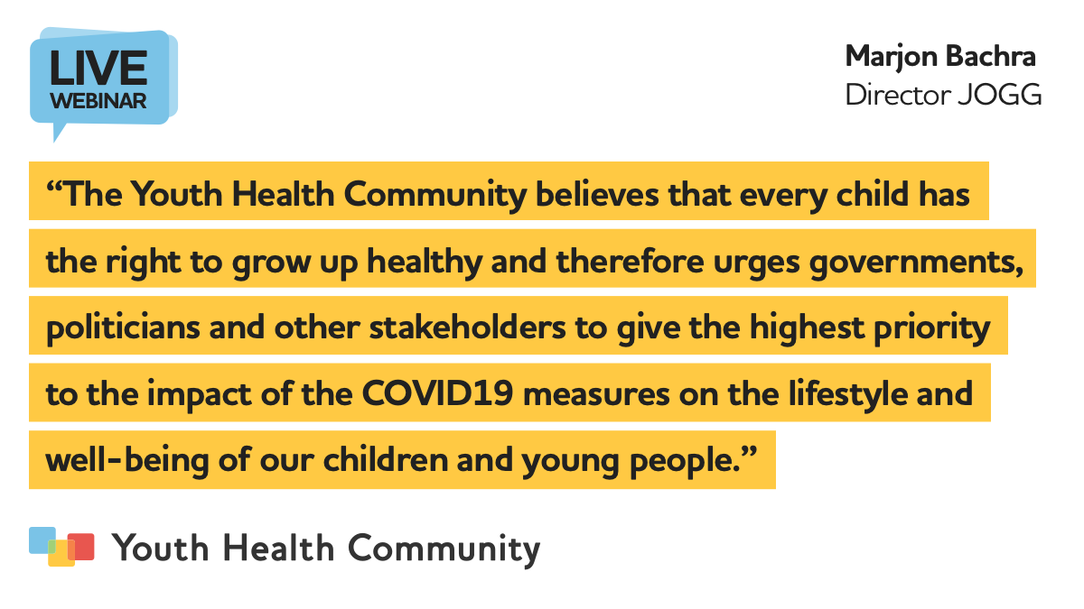 Conclusion of the webinar on The Impact of Corona Measures on the Lifestyle of Our Children: give the lifestyle and well-being of our children the highest priority! Read the full statement on youthhealthcommunity.com/get-in-touch #youthhealthcommunity