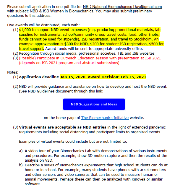 BiomechanicsDay's tweet image. #NBD2021 is giving back to the #Biomechanics community through grant programs. We are collaborating with @ISBiomechanics on #Outreach for Women in Biomechanics, thebiomechanicsinitiative.org/mesmerize/new-… to support NBD events and travel to #ISB2021 is Stockholm. @SweBiomech @SBiomecanique