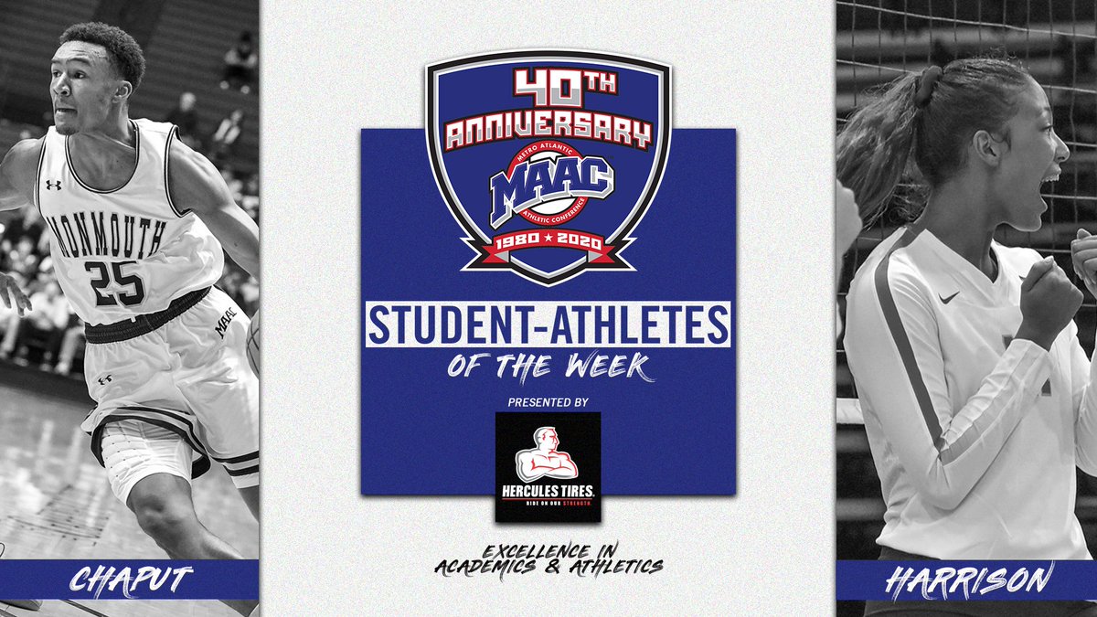 MetroConfSports's tweet photo. For their efforts on and off the court, these two are well deserving 💪

Introducing the @HerculesTires #MAACSports Student-Athletes of the Week!

Sam Chaput - @MonmouthBBall x @MonmouthHawks

Skylar Harrison - @Maristvb x @MaristAthletics

📰: https://t.co/e7QwVy2GmY https://t.co/mb7Q5RaimX