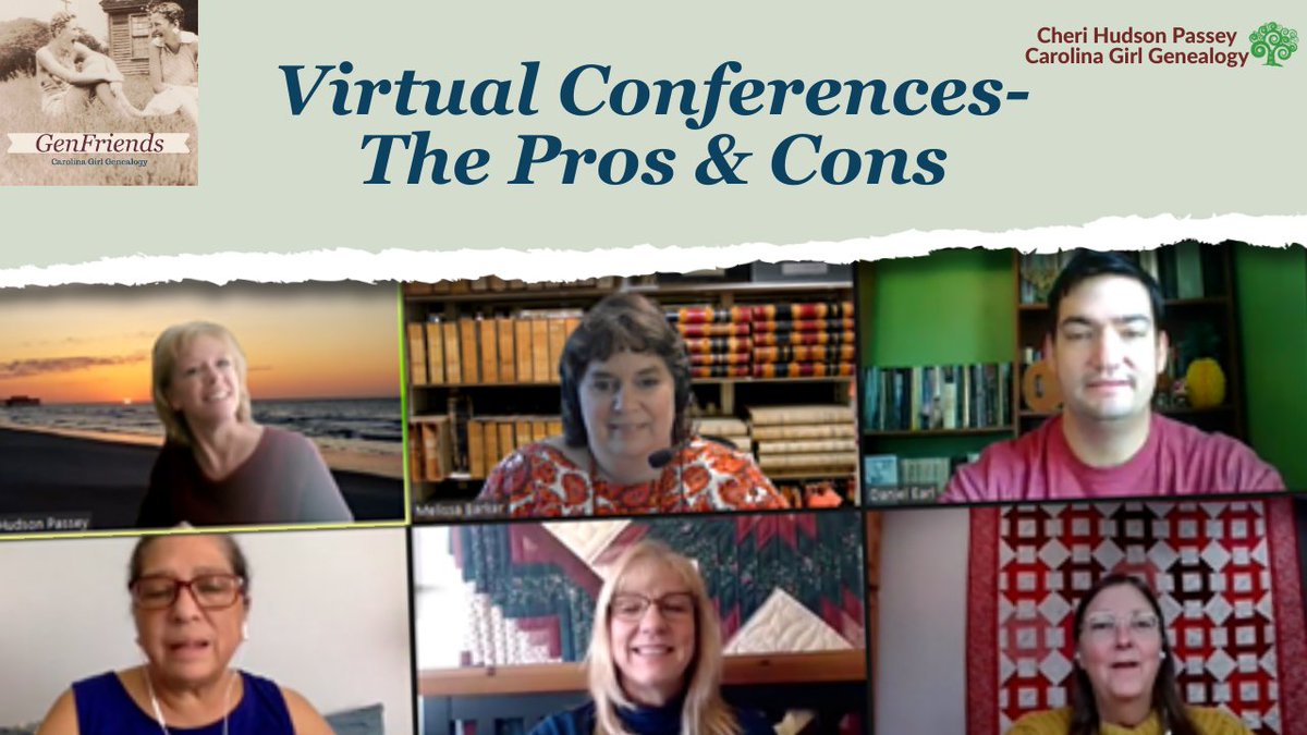 New GenFriends! The Pros and Cons of Virtual Conferences.
We loved the <a href="/VirtualGenAssoc/">Virtual Genealogical Association</a> event! Thanks <a href="/TNArchivist/">Melissa Barker</a>  <a href="/Fam_History_Guy/">Dan Earl</a> <a href="/LauraLHedgecock/">Laua Hedgecock</a> @mkrgenealogy Click to watch &amp; see our thoughts. We'd love to hear yours! #genealogy #familyhistory #vgaconference2020 #vgagen2020
