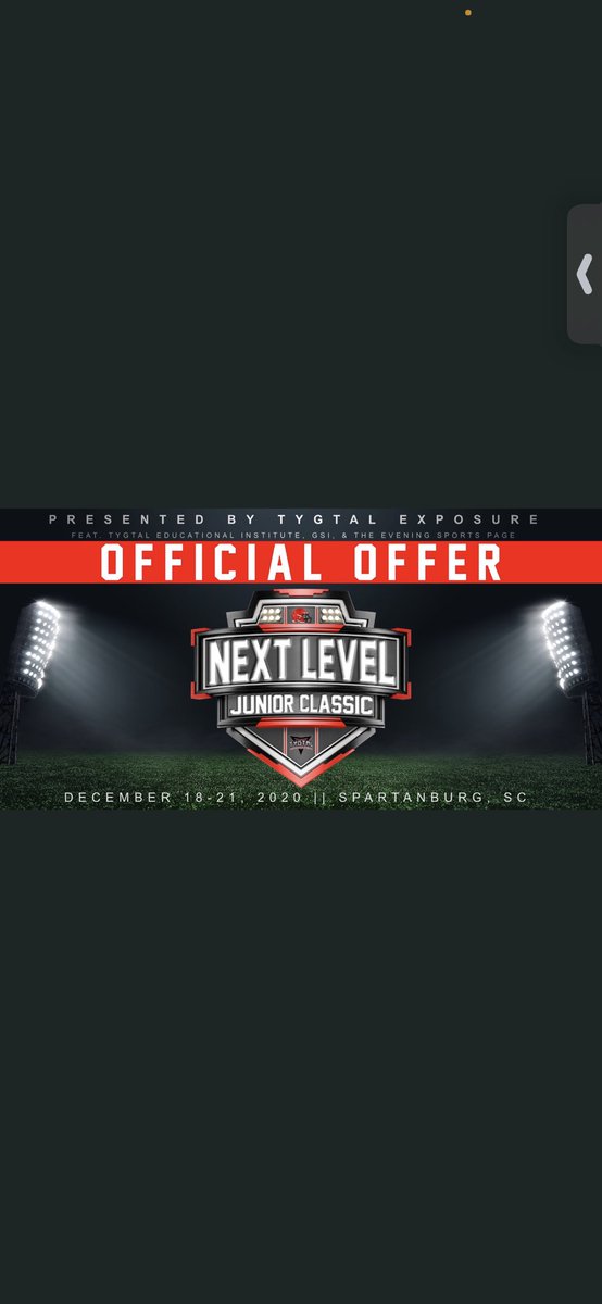 Blessed to receive a official offer from Next Level junior classic!!! <a href="/coach_dwise/">Coach D Wise</a>