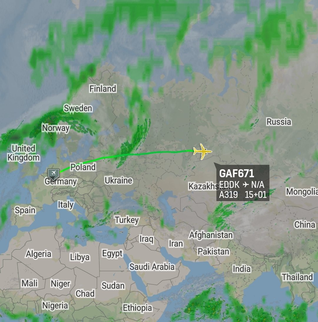 is_keelu's tweet photo. German Air Force
Airbus A319-133X CJ
Over #Russia
#GAF671 15-01 #3F7DC1 https://t.co/El4Hnpj4gZ