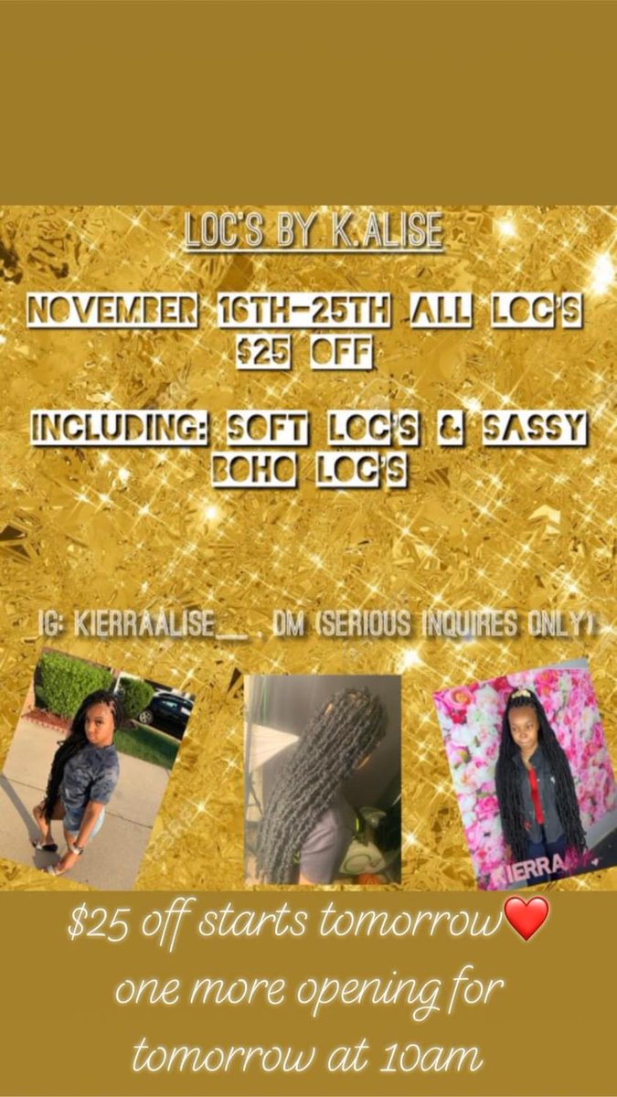 _TheFamousKee's tweet photo. Catch my sale $25 off any stylee soft locs and boho locs all hair included😘😘 https://t.co/TxLCVvyZOq