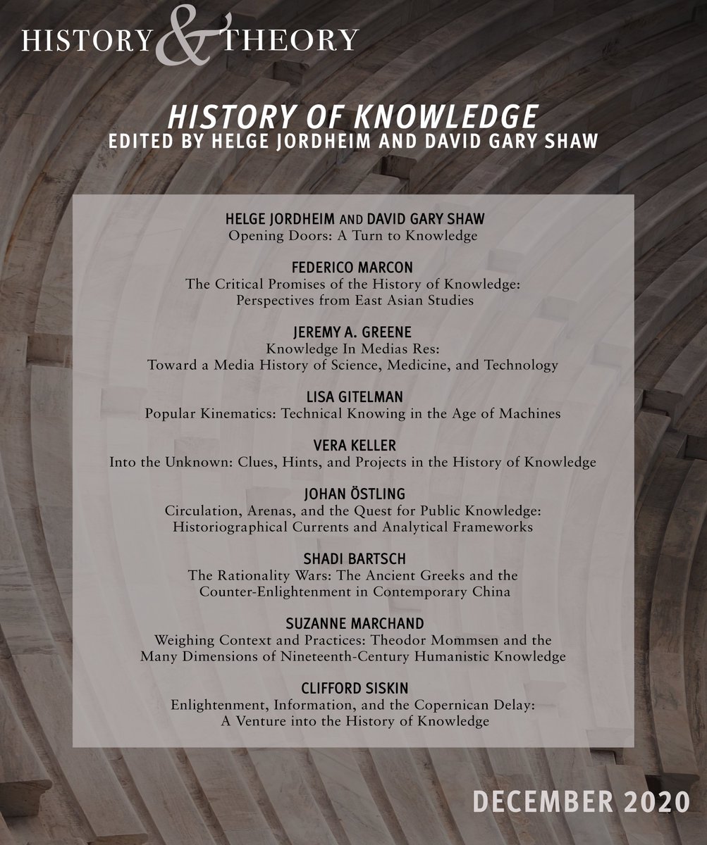 histandtheojrnl's tweet image. Psst! Here&apos;s a sneak peek at our December issue&apos;s contents:

#HistoryAndTheory #HistoryOfKnowledge #Twitterstorians #TheoryOfHistory #PhilosophyOfHistory