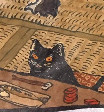 目ぇ見開き猫。 